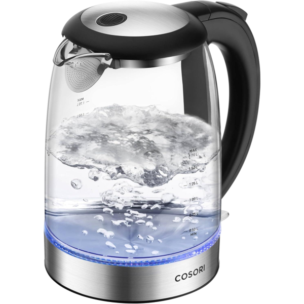 Cosori Electric Kettle, No Plastic Filter & Spout, Stainless Steel Inner Lid, Tea Kettle & Hot